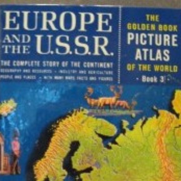 Atlas of the World Europe and USSR Book 3 - Maps / Facts / Figures - Golden Book - Picture 3 of 6